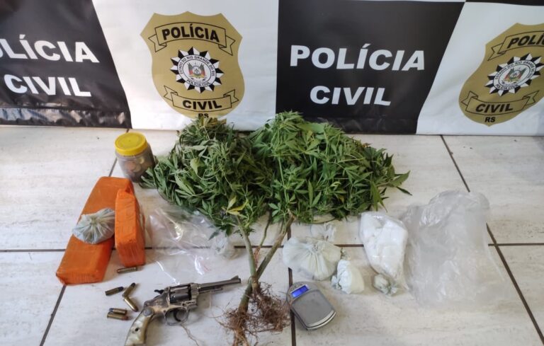 Polícia Civil prende uma pessoa e apreende drogas em Vila Mariante