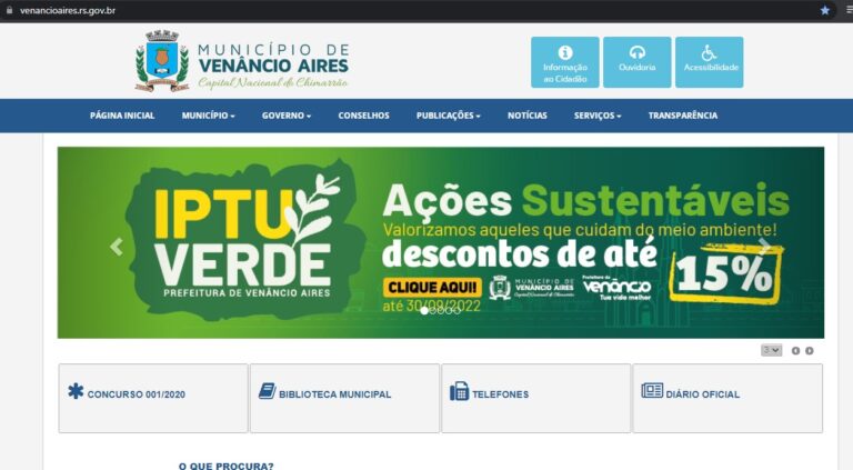 Pagamento em cota única do IPTU de Venâncio Aires encerra na próxima terça-feira