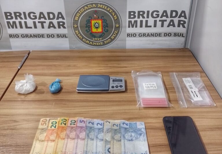 Brigada Militar de Venâncio Aires prende jovem por tráfico no Cidade Nova