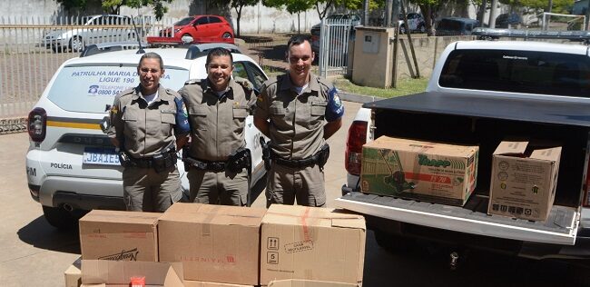 BM de Venâncio Aires arrecada mais de uma tonelada de alimentos em campanha de Natal