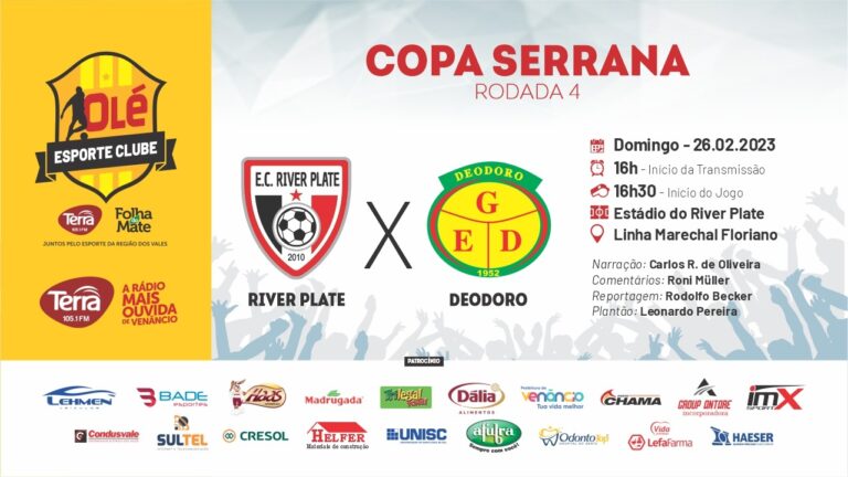 Deodoro e River Plate duelam em busca da primeira vitória pela Copa Serrana
