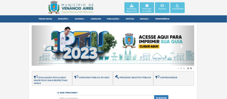 Carnês do IPTU de Venâncio são disponibilizados na internet