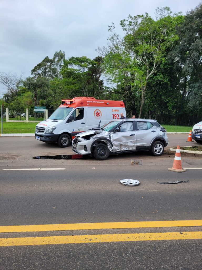 Mulher fica ferida em acidente na RSC-287, em Venâncio Aires