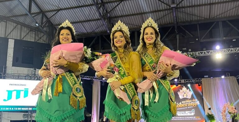 Marina, Ana Flávia e Larissa são eleitas soberanas da 17ª Fenachim